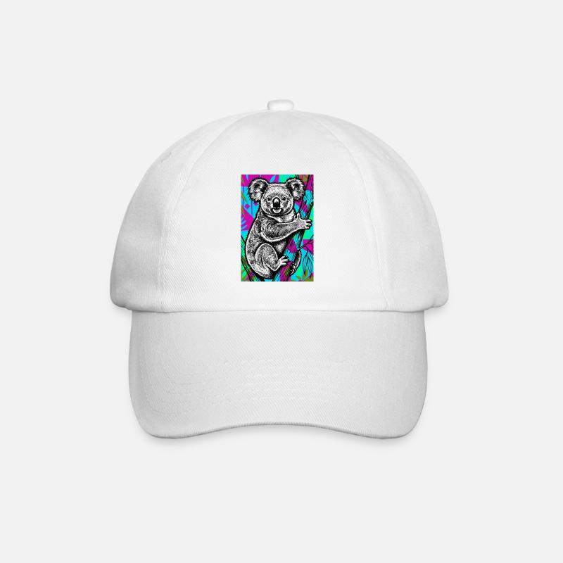 Koala - Baseball Cap - white/white
