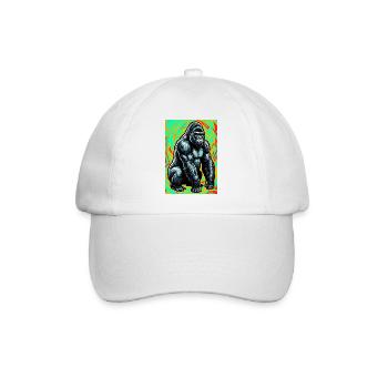 gorilla - Baseball Cap - white/white - Front