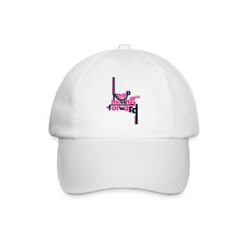 Keep Moving Forward Pink Statement Shirt - Baseball Cap - white/white - Front