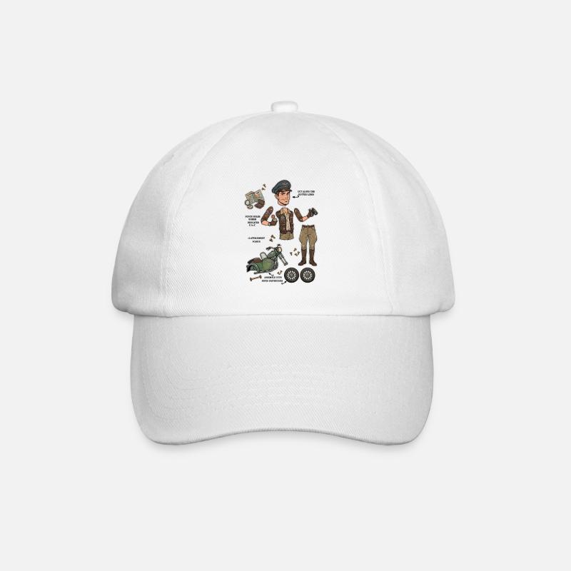 Poupée en papier Aventurière Robuste - Casquette classique - blanc/blanc