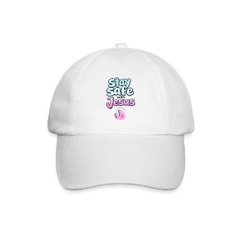 Stay Safe Jesus - Baseball Cap - white/white - Front