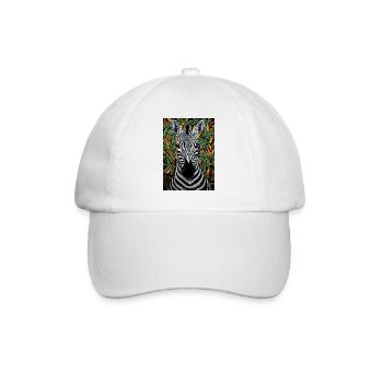 Un zèbre dans la jungle du cannabis - Casquette classique - blanc/blanc - Devant