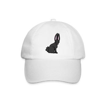black bunny - Baseball Cap - white/white - Front