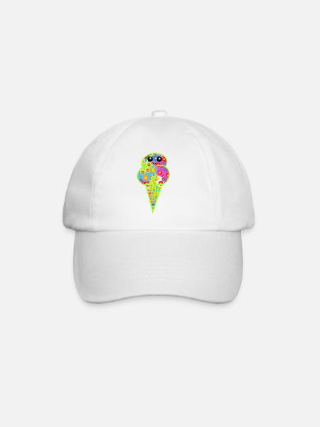 Retro Eis Vintage Kinder Kind 60er - Baseball Cap - white/white