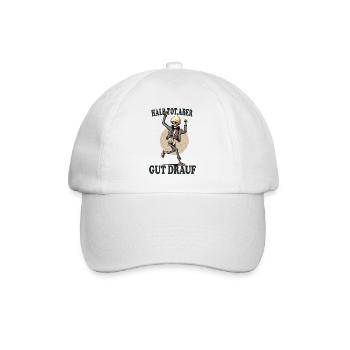Halb tot aber gut drauf Skelett lustig - Baseballkappe - Weiß/Weiß - Vorne