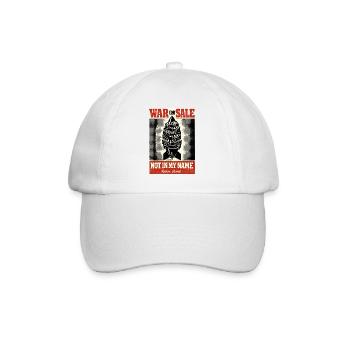 Geldrakete Anti Krieg Plakat - Baseballkappe - Weiß/Weiß - Vorne