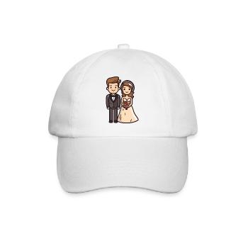 Couple marié marié - Casquette classique - blanc/blanc - Devant