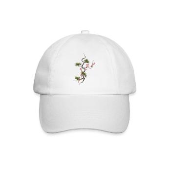 Ikebana Épicéa avec baies rouges style zen - Casquette classique - blanc/blanc - Devant