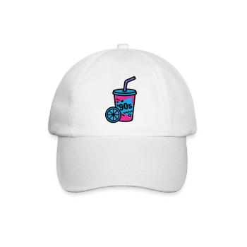 90s Retro Becher Slush Sommer - Baseballkappe - Weiß/Weiß - Vorne