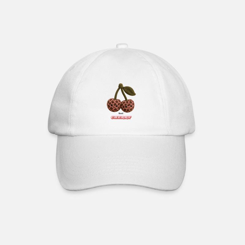 Duo de câlins Cerises Léopard - Casquette classique - blanc/blanc