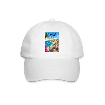 Nice Côte d'Azur Promenade - Casquette classique - blanc/blanc - Devant