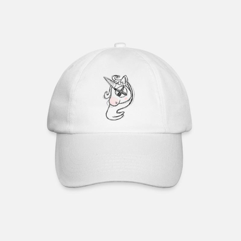 Dead Uni Grey - Baseball Cap - white/white