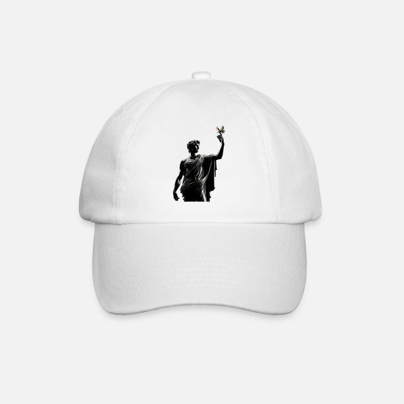 Pose davidique avec le papillon - Casquette classique - blanc/blanc