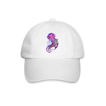 Perdus dans les profondeurs de méduses – Océan bioluminescent - Casquette classique - blanc/blanc - Devant