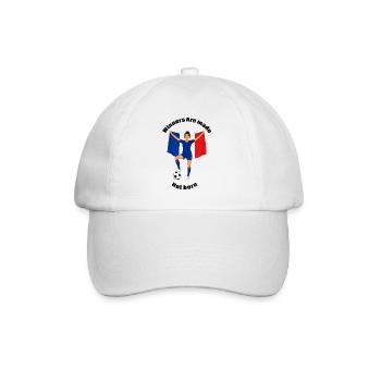 French women's football with raised arms - Baseball Cap - white/white - Front