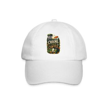 CHAINS THEN COFFEE - Baseball Cap - white/white - Front