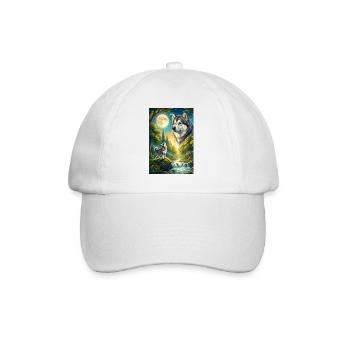 Hurler à la Lune Chien Mème d’Alaska - Casquette classique - blanc/blanc - Devant