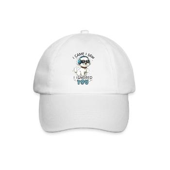 Funny Cartoon Maltese I Came, Saw & Ignored You    - Baseball Cap - white/white - Front