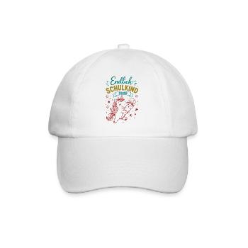 Endlich Schulkind 2026 Unicorn - Baseballkappe - Weiß/Weiß - Vorne