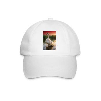 Cygne Perle au Coucher du Soleil - Casquette classique - blanc/blanc - Devant