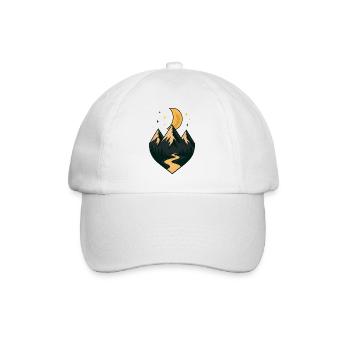 Under the moon and peaks - Baseball Cap - white/white - Front
