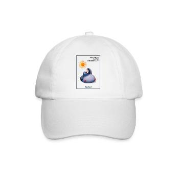 DIE KLEINE TAUBE NIMMERSATT - Herbert - mit Wurm - Baseballkappe - Weiß/Weiß - Vorne