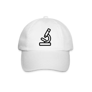 Mikroskop - Baseballkappe - Weiß/Weiß - Vorne