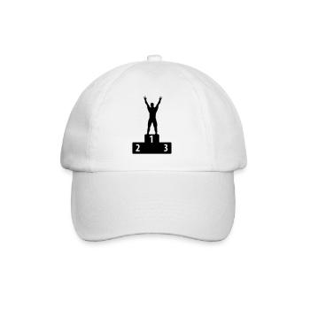 Number One - Baseball Cap - white/white - Front