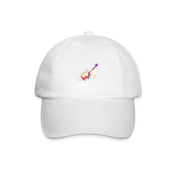 Guitar player passion and music - Baseball Cap - white/white - Front