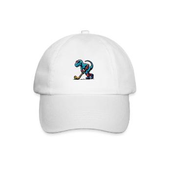 Équipe de joueurs de hockey sur gazon Dinosaur Dino - Casquette classique - blanc/blanc - Devant
