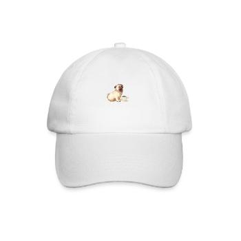 Pugs - Baseball Cap - white/white - Front