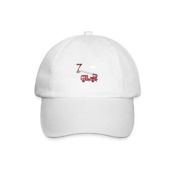 Camion de pompiers - 7e anniversaire - Casquette classique - blanc/blanc - Devant