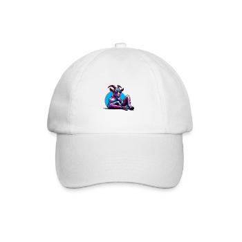 Goats Chilling Funny Animal Lovers Farm - Baseball Cap - white/white - Front