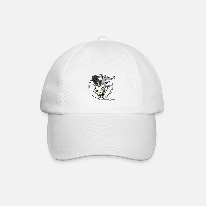 Totenkopf-Witz - Baseballkappe - Weiß/Weiß