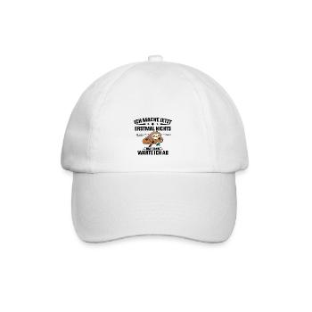 Ich Mache Jetzt Erstmal Nichts Funny Sloth - Baseballkappe - Weiß/Weiß - Vorne