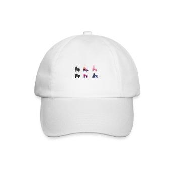 Different types of roller skating Roller skating 80s - Baseball Cap - white/white - Front