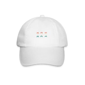 Different Enduro Motocross Motorcycle Types - Baseball Cap - white/white - Front