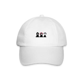Monster Smuffel nichts hören sehen sagen Geschenk - Baseballkappe - Weiß/Weiß - Vorne