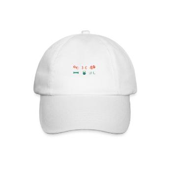 Dumbbell Weights Fitness Gym Workout Training - Baseball Cap - white/white - Front