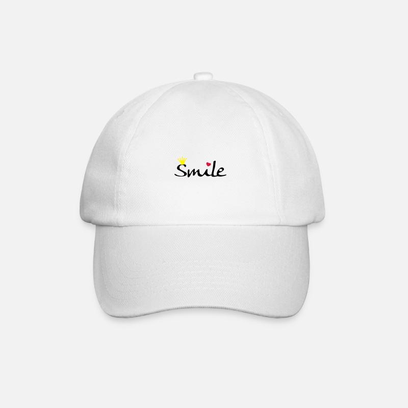 Smile - Baseballkappe - Weiß/Weiß