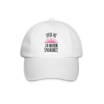 J'peux pas j'ai natation synchronisée - Casquette classique - blanc/blanc - Devant