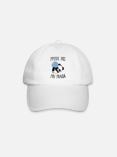 J'peux pas j'ai panda - Casquette classique - blanc/blanc