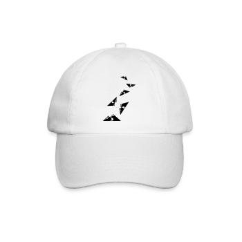Berge Icon - Baseballkappe - Weiß/Weiß - Vorne