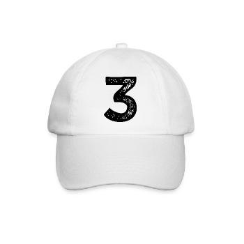 Maillot numéro 3 - Casquette classique - blanc/blanc - Devant