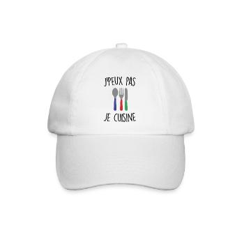 J'peux pas je cuisine - Casquette classique - blanc/blanc - Devant