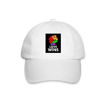 Love wins - Baseball Cap - white/white - Front