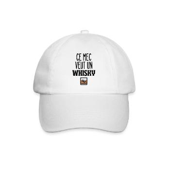 Ce mec veut un whisky - Casquette classique - blanc/blanc - Devant