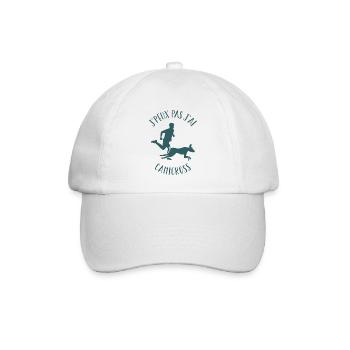 J'peux Pas J'ai Canicross, Humour Canicross - Casquette classique - blanc/blanc - Devant