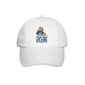 Welder Mama for welders and - Baseball Cap - white/white - Front
