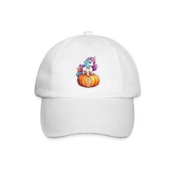 Licorne Citrouille Automne 9 – neuvième anniversaire - Casquette classique - blanc/blanc - Devant